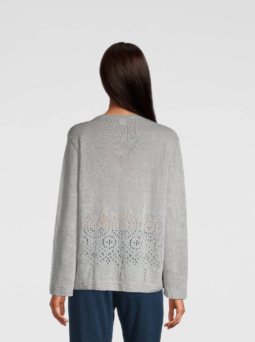 Oscalito Cardigan Tricot in maglia di Puro Lino 6586 Qualità