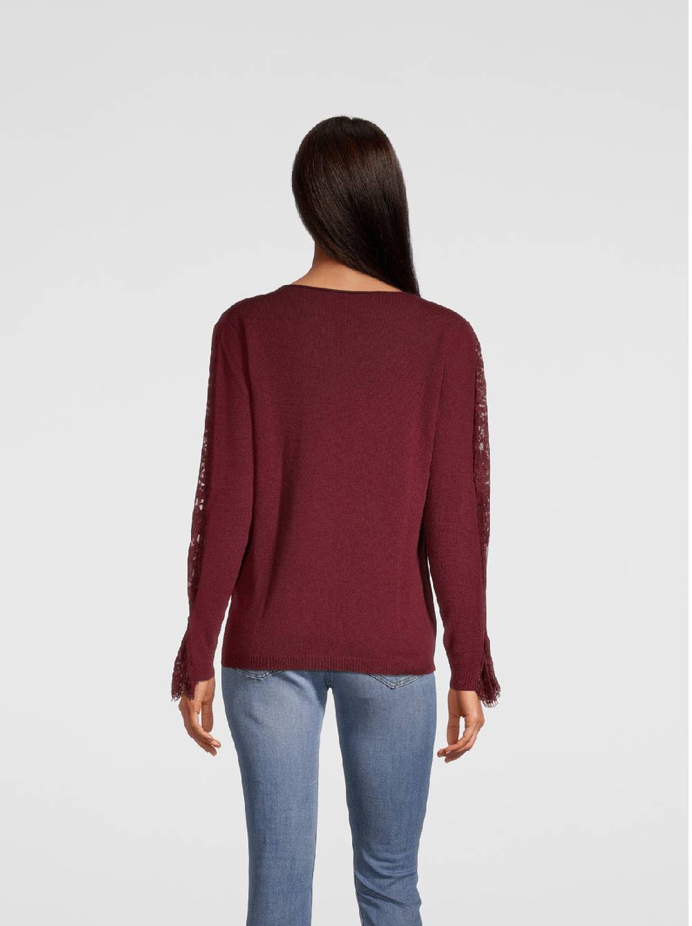 Oscalito Girocollo manica lunga Dentelle de Calais® in Lana Merinos e Cashmere 6438 Pezzi Unici