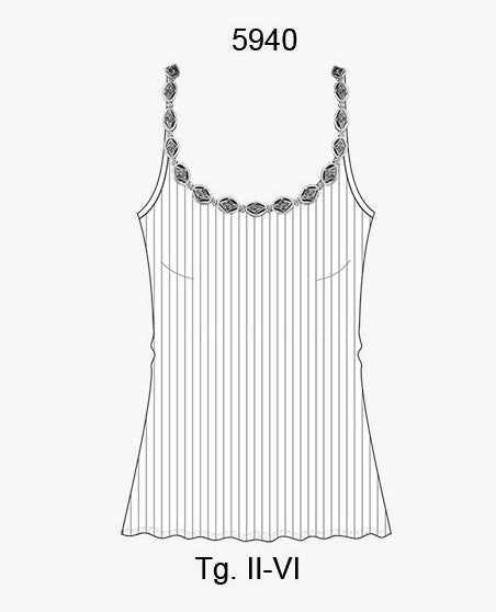 Oscalito Top Spaghetti Donna Lana E Seta 5940 In Vendita