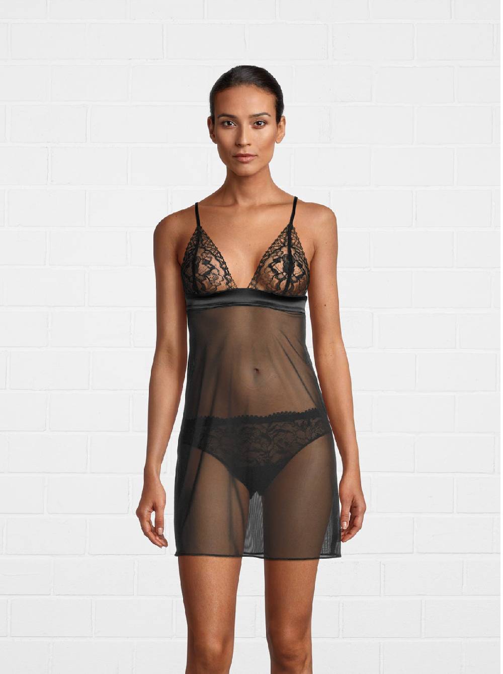 Oscalito Babydoll romantico con pizzo e tulle 6478 Rilascio limitato