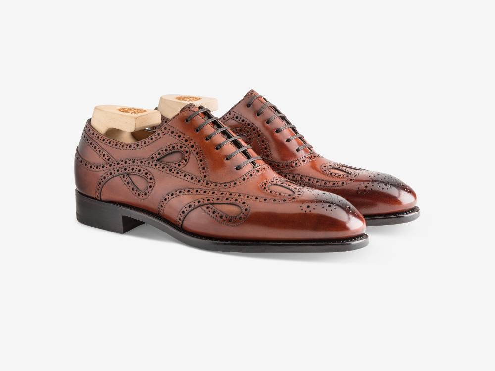 Paolo Sartori Oxford in Antiqued Cognac Leather Oxford in pelle Anticata Cognac Economico