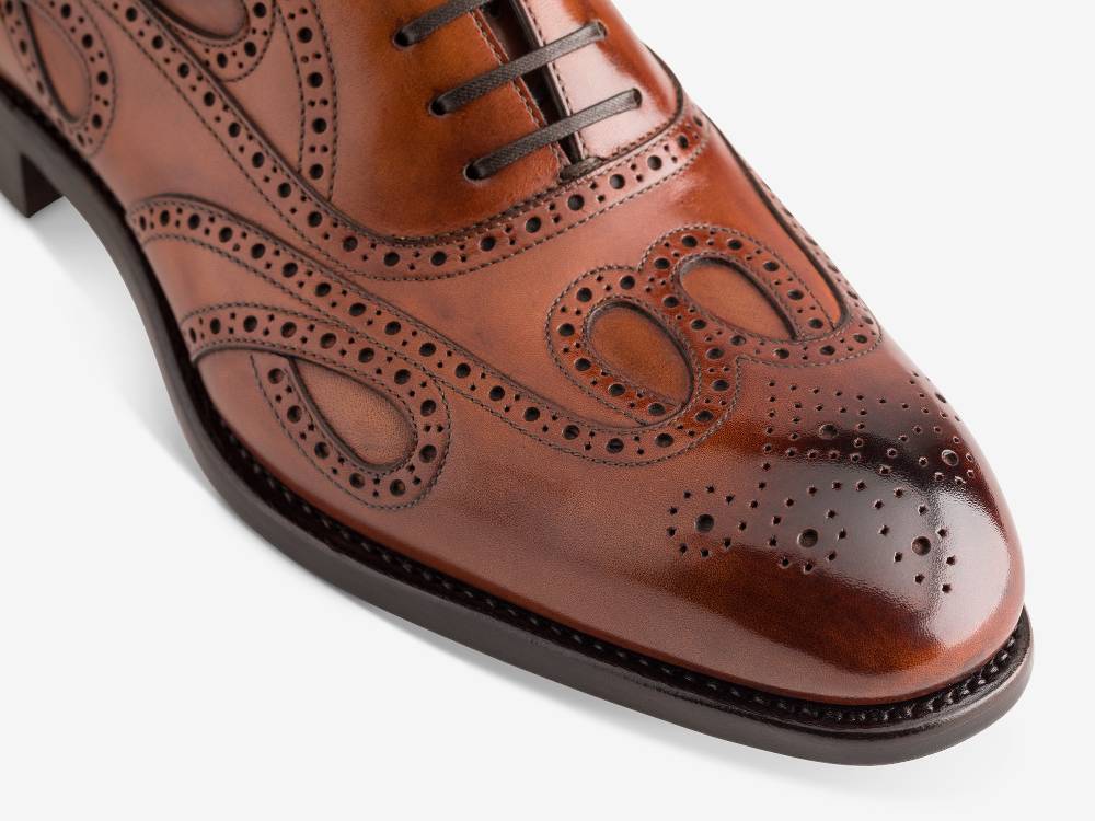 Paolo Sartori Oxford in Antiqued Cognac Leather Oxford in pelle Anticata Cognac Economico