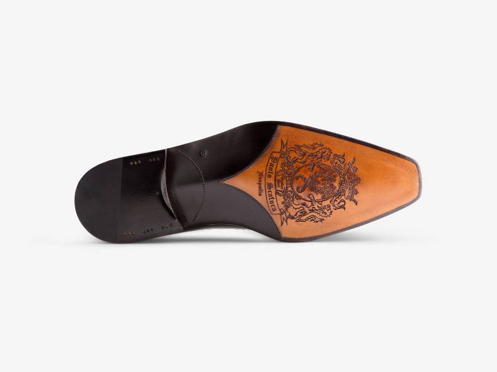 Paolo Sartori Art. 175B Oxford in pelle Anticata Grigio Online