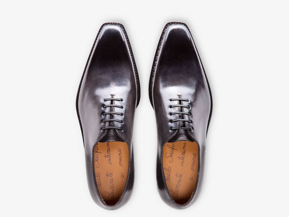 Paolo Sartori Art. 680 Oxford un pezzo in pelle Anticata Grigio Outlet