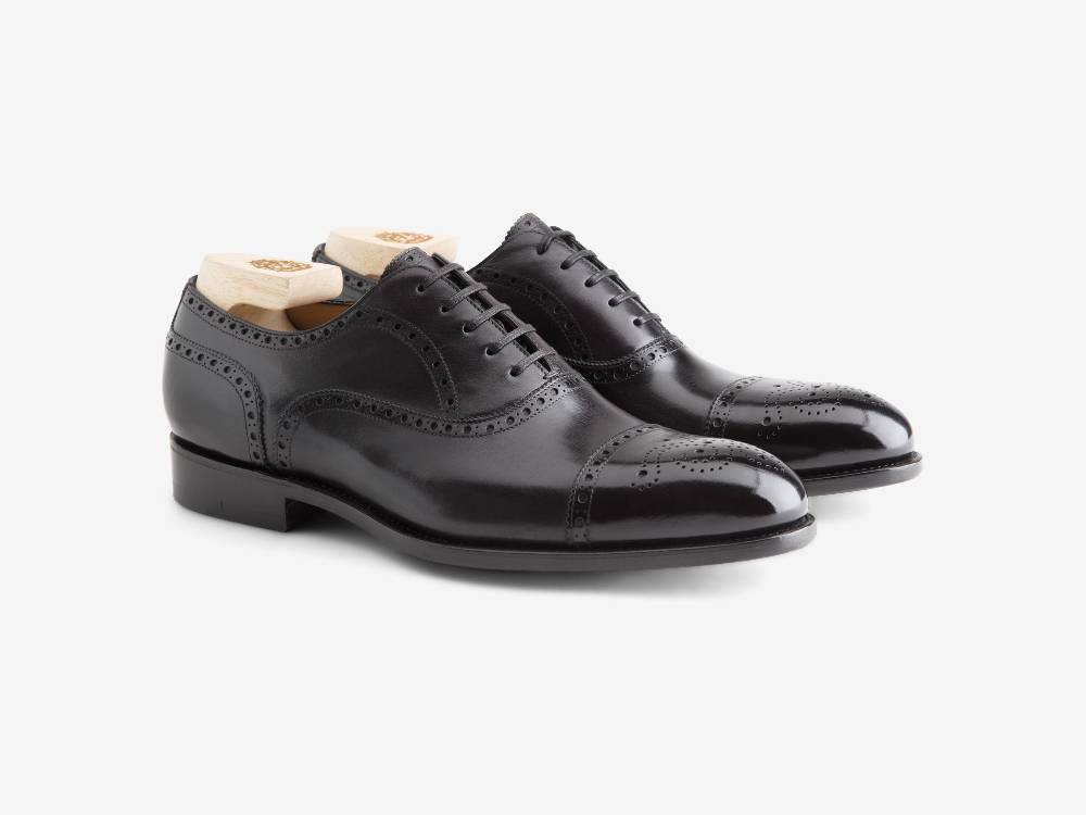 Paolo Sartori Art. 06 Oxford in pelle Atinticata Nera Vendita Economica