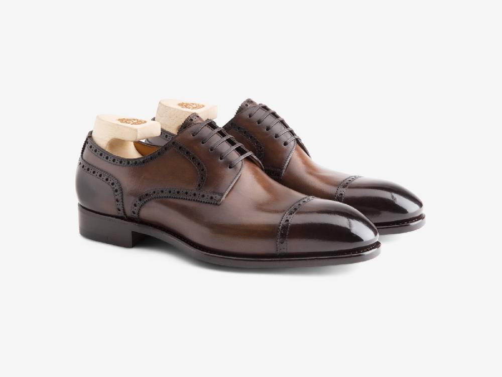 Paolo Sartori Art.631 Derby in pelle Anticata Positano Vendite Flash