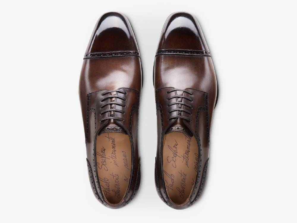 Paolo Sartori Art.631 Derby in pelle Anticata Positano Vendite Flash