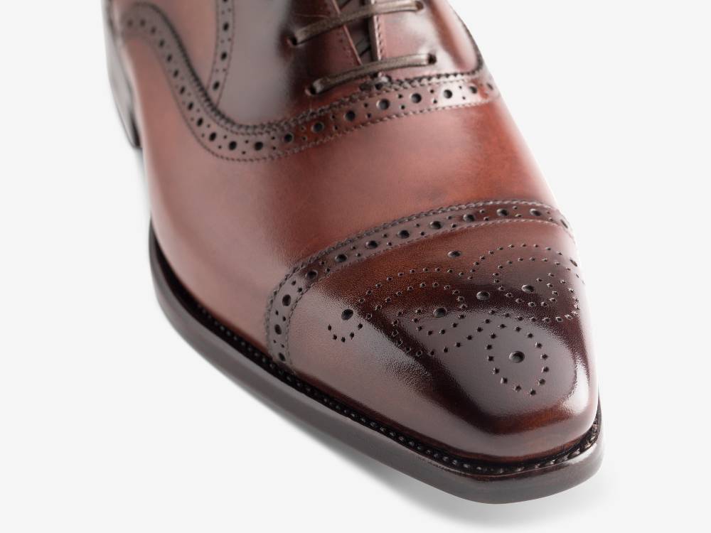 Paolo Sartori Art. 587 Oxford in pelle Anticata Amarone Moda