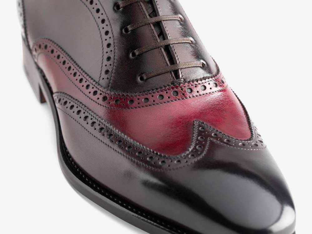 Paolo Sartori Art. 604 Oxford in Pelle Anticata Vietri Bordeaux Black 2025
