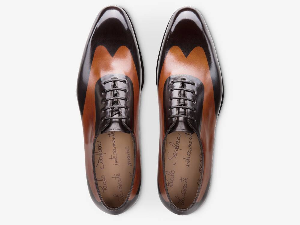 Paolo Sartori ART. 658 Oxford in pelle Dipinta a Mano Cognac e Vietri 2025