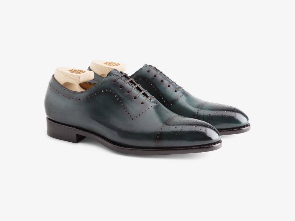 Paolo Sartori ART. 632 Oxford in pelle Anticata Turquoise Promozione