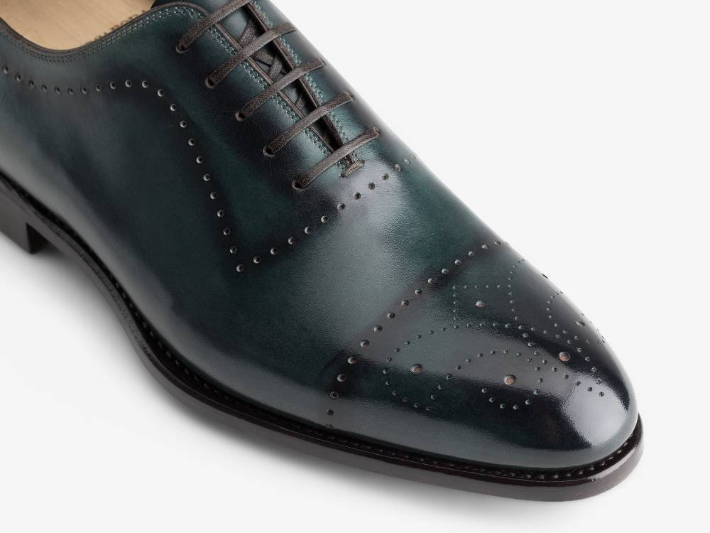 Paolo Sartori ART. 632 Oxford in pelle Anticata Turquoise Promozione