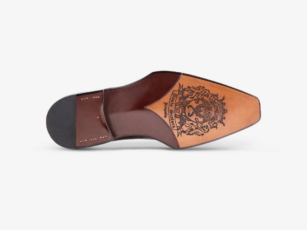 Paolo Sartori Art. 791 Oxford in Antiqued Bordeaux Leather Pezzi Unici
