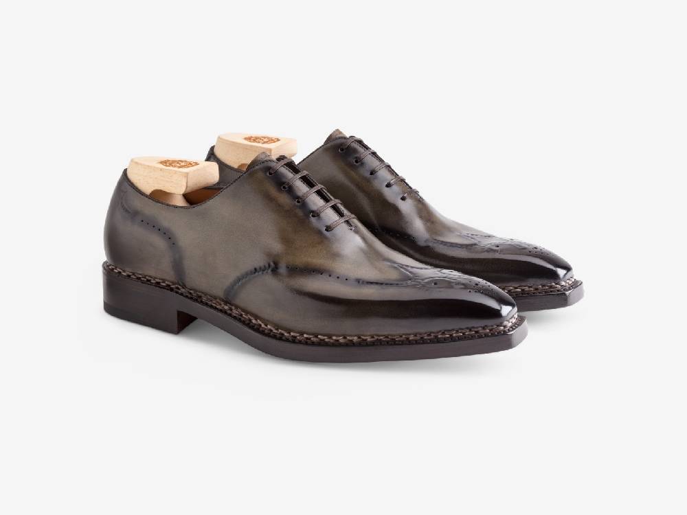 Paolo Sartori Art. 792 Oxford in Antiqued Verdegris Leather Soddisfazione Garantita