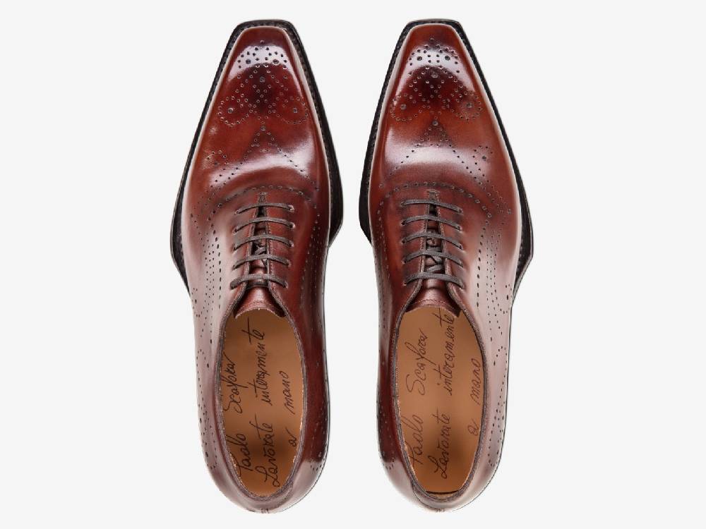 Paolo Sartori Art. 768 Oxford in Antiqued Positano Leather Offerte esclusive