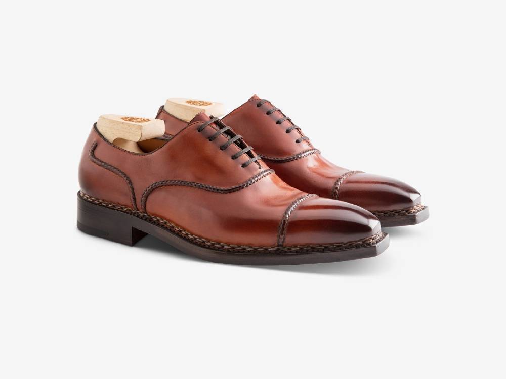 Paolo Sartori Art. 175BOUT Oxford in pelle Anticata Cognac Promozione Limitata