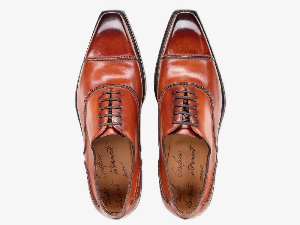 Paolo Sartori Art. 175BOUT Oxford in pelle Anticata Cognac Promozione Limitata