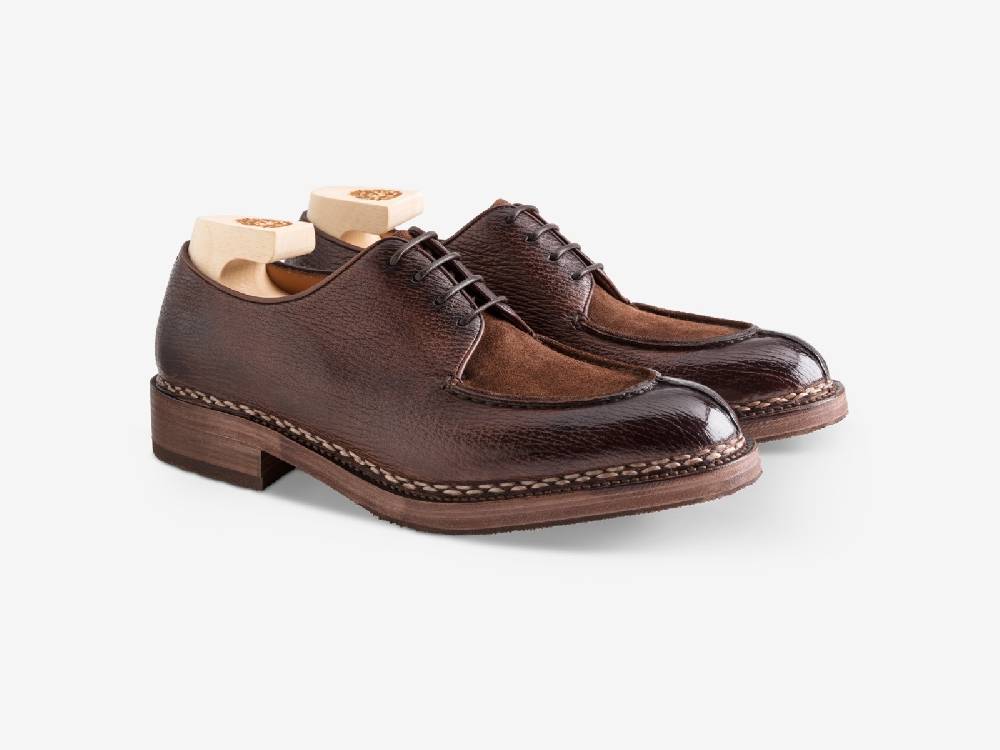 Paolo Sartori Art. 797 Derby in Montella Shark and Suede Leather Prezzo Ridotto