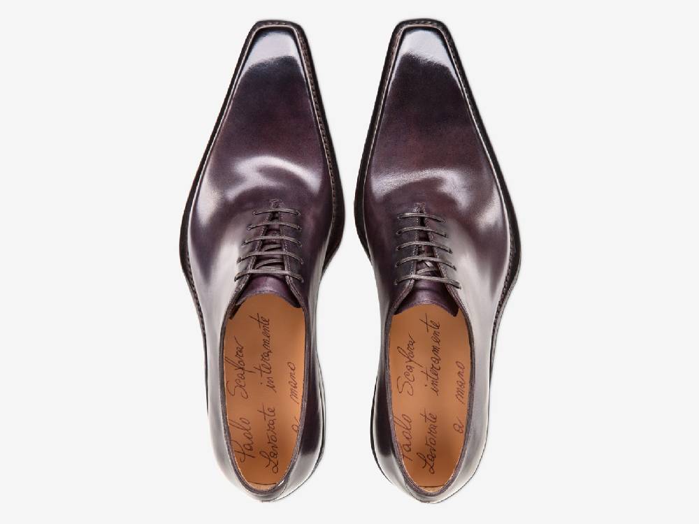 Paolo Sartori Art. 175SP Oxford in pelle Anticata Melanzana Offerta