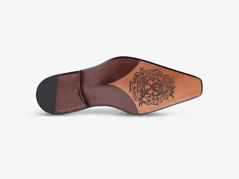 Paolo Sartori Art. 175SP Oxford in pelle Anticata Melanzana Offerta