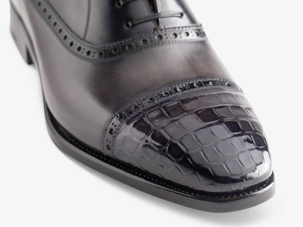 Paolo Sartori Art. 695 Oxford in pelle Anticata Grigio Outlet