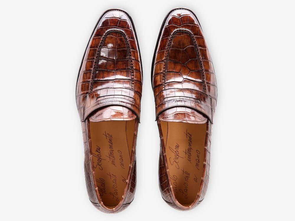 Paolo Sartori Art. 539 Mocassino in pelle Anticata Montella Latest stili