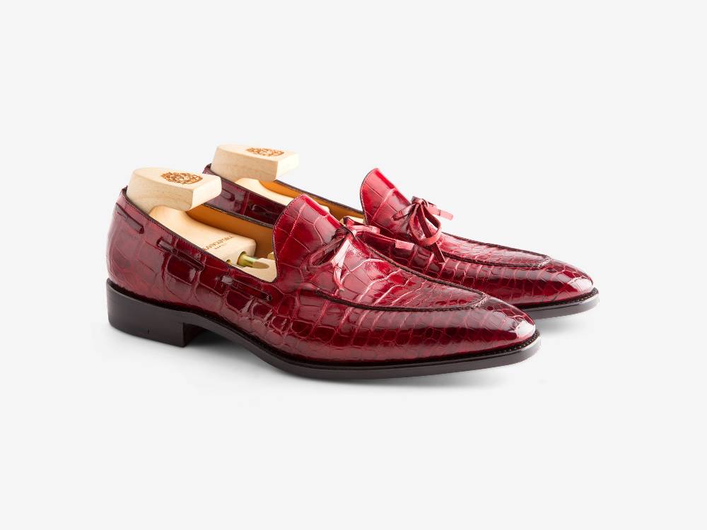 Paolo Sartori Art. 540 Mocassino in pelle Anticata Rubino Offerte