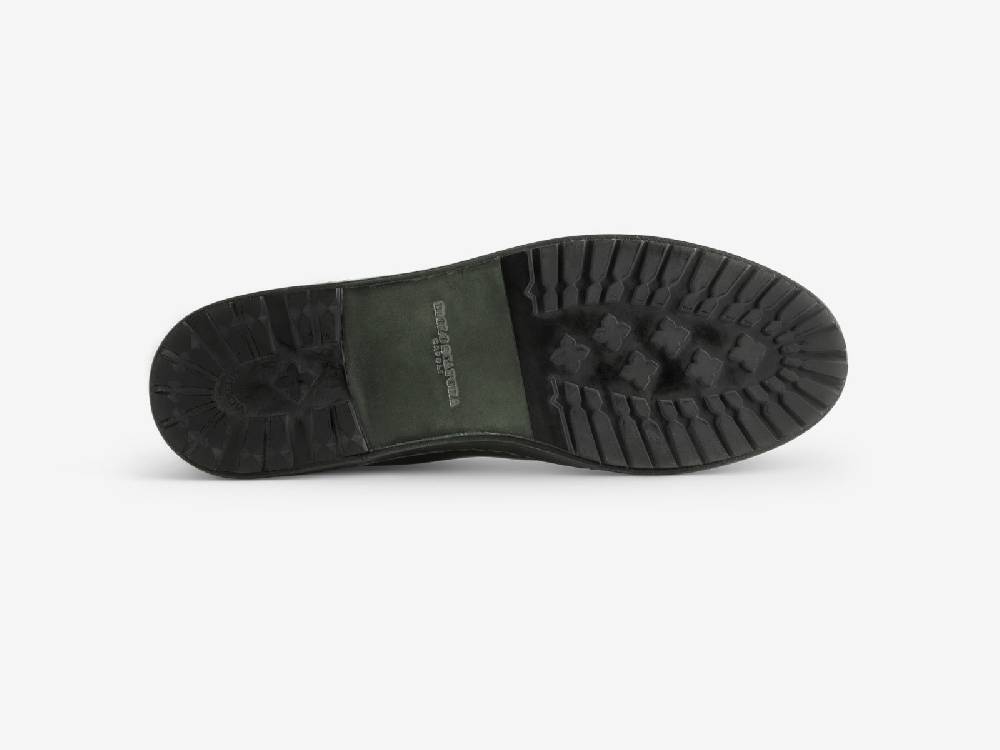 Paolo Sartori Art.Tenny1 Sneakers In Pelle Anticata Muschio Saldi Di Fabbrica