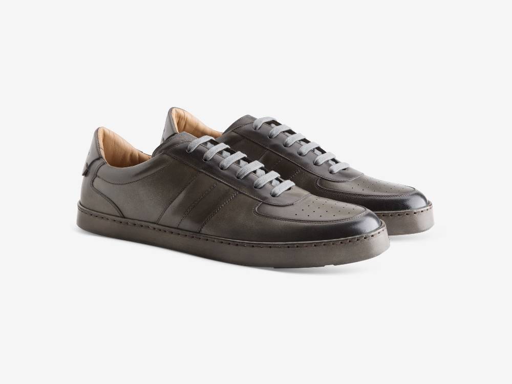 Paolo Sartori Art.Tenny2 Sneakers In Pelle Anticata Ardesia Fino al 65% di sconto