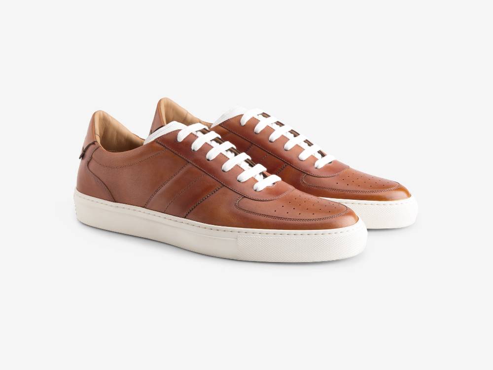 Paolo Sartori Art.Tenny2 Sneakers In Pelle Anticata Cognac Only for today