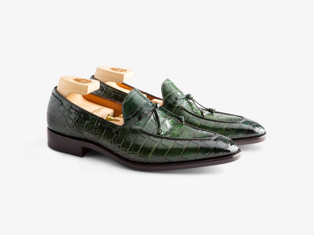 Paolo Sartori Art. 541 Mocassino in pelle Anticata Verde Smeraldo Offerta speciale della fabbrica