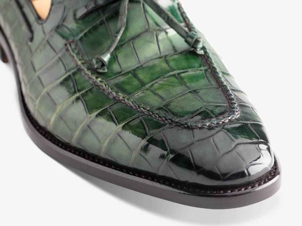 Paolo Sartori Art. 541 Mocassino in pelle Anticata Verde Smeraldo Offerta speciale della fabbrica