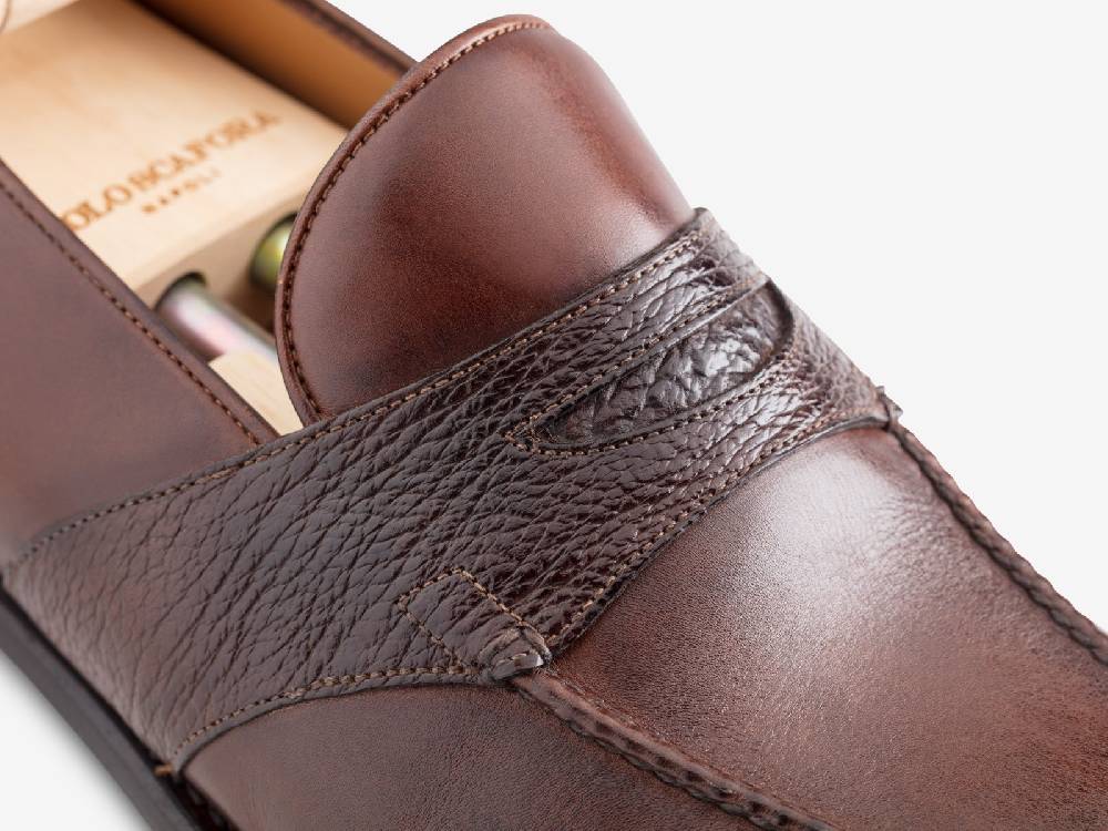 Paolo Sartori Art. 726 Loafer in Antiqued Montella Leather Italy