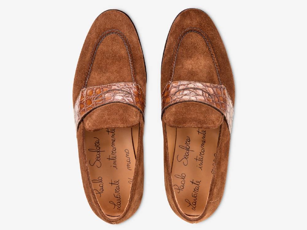 Paolo Sartori Art. 726 Loafer in Suede Snuff Nuovo
