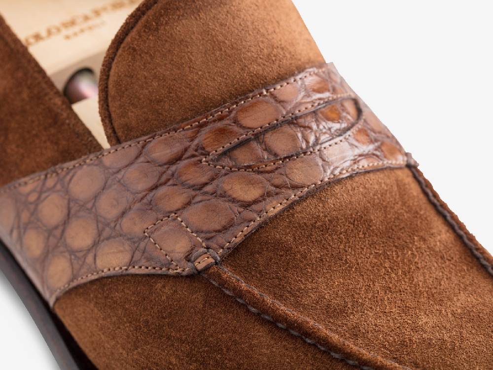 Paolo Sartori Art. 726 Loafer in Suede Snuff Nuovo