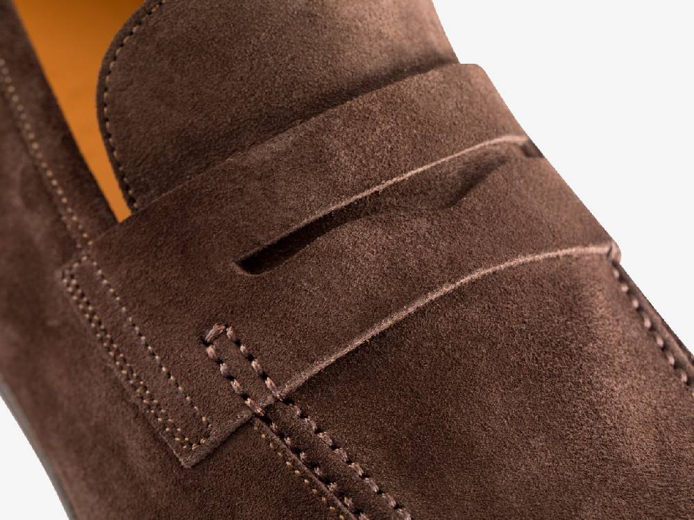 Paolo Sartori Art. 638 Mocassino in Camoscio Marrone scuro Qualità