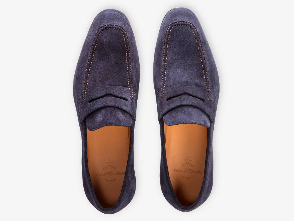 Paolo Sartori Art. 638 Mocassino in Camoscio Blue Promozione