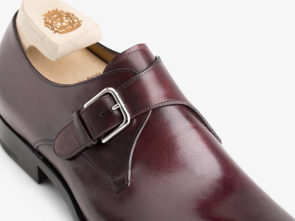 Paolo Sartori ART. 617 Mono Fibbia in pelle Anticata Bordeaux Promozione Limitata