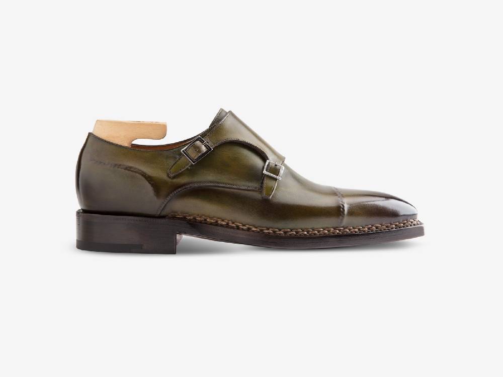 Paolo Sartori Art. 742 Monkstrap in Antiqued Bosco Leather Sottocosto
