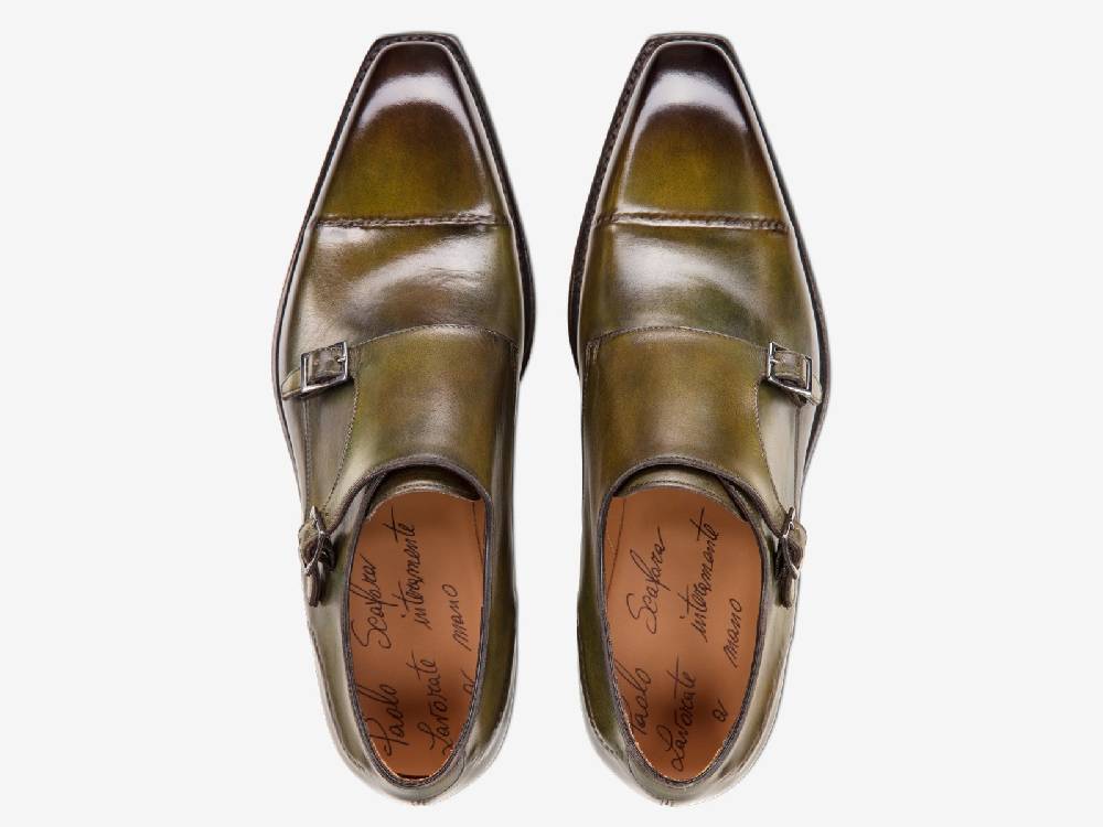 Paolo Sartori Art. 742 Monkstrap in Antiqued Bosco Leather Sottocosto