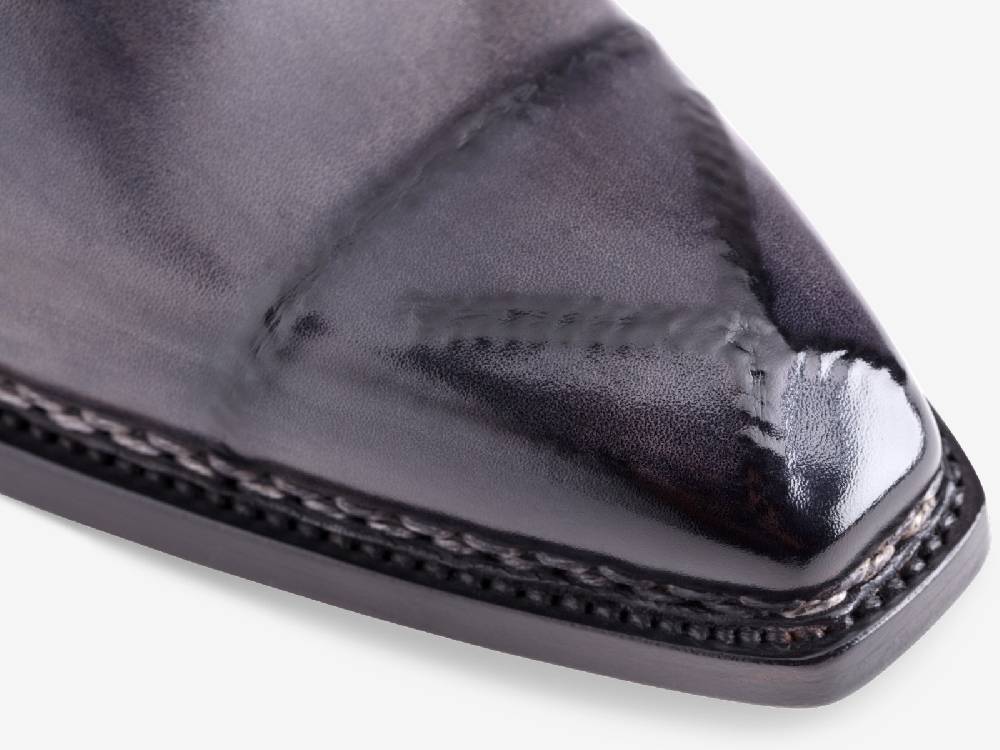 Paolo Sartori Art. 793 Monkstrap in Antiqued Grigio Leather Convenienza