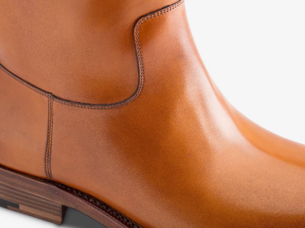 Paolo Sartori Art. 775 Boots in Antiqued Cognac Leather Offerta