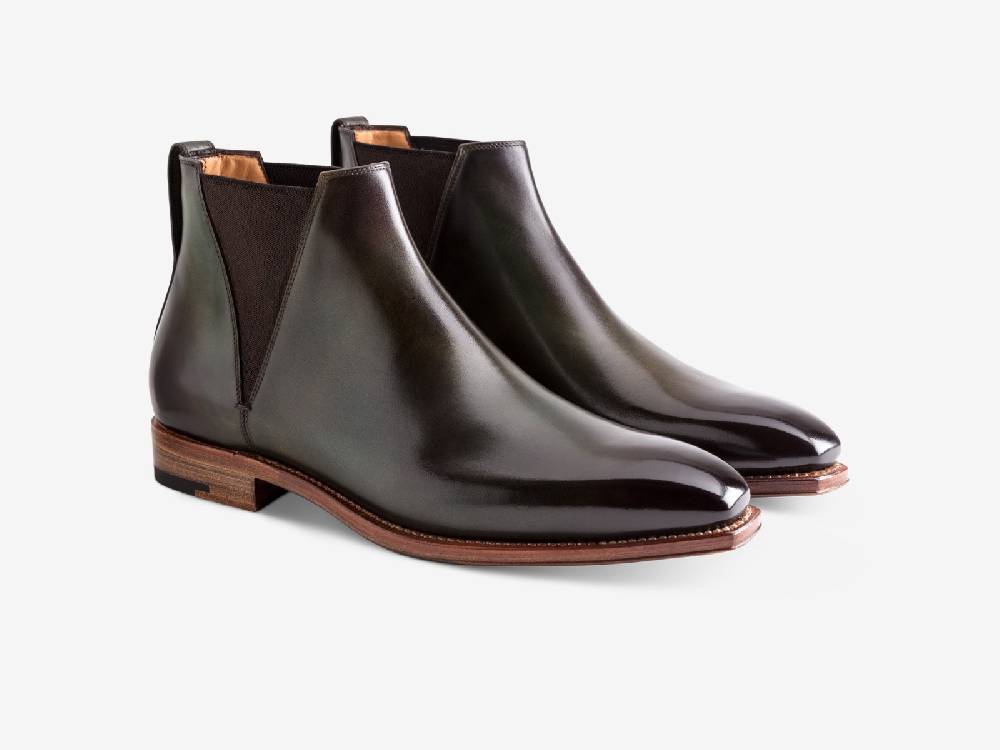 Paolo Sartori Art. 794 Beatles in Antiqued Olive Leather Saldi