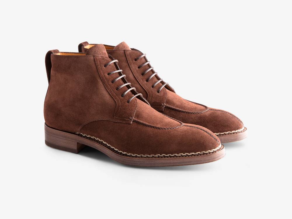 Paolo Sartori Art. 708 Boots in Camoscio Marrone Vendita Calda