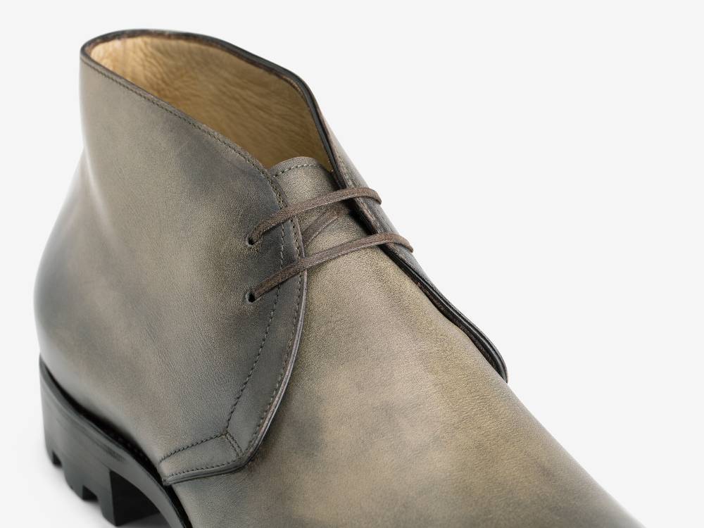 Paolo Sartori Art. 512 Desert Boot in Pelle Anticata Verdegris Negozio