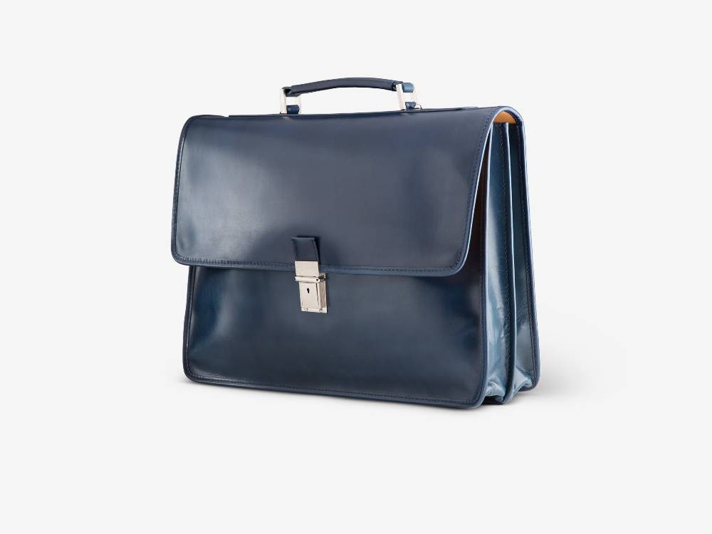 Paolo Sartori Briefcase Briefcase in pelle Anticata Oceano Moda