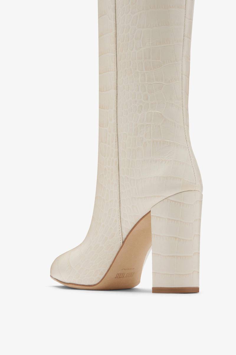 Paris Texas Block Heel Boot In Linea