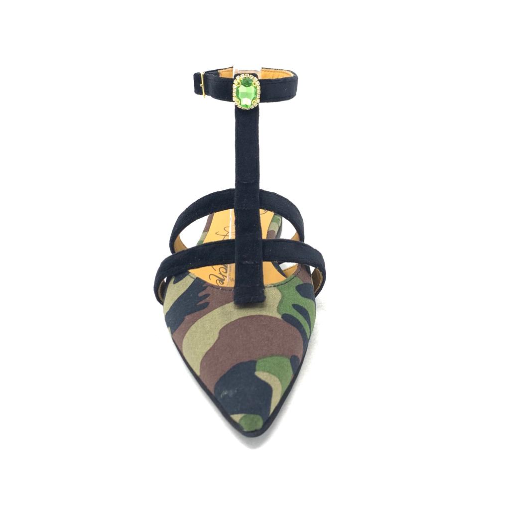 Passion Blanche Bibì camouflage e vell nero + pietra verde Saldi Di Fabbrica