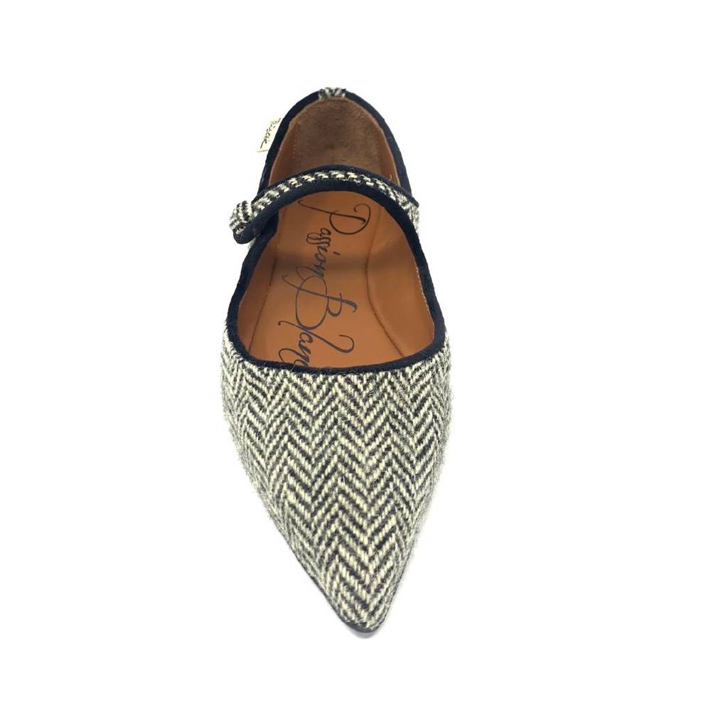 Passion Blanche Sophia Tweed in Lana Bianco-Nera Vendita