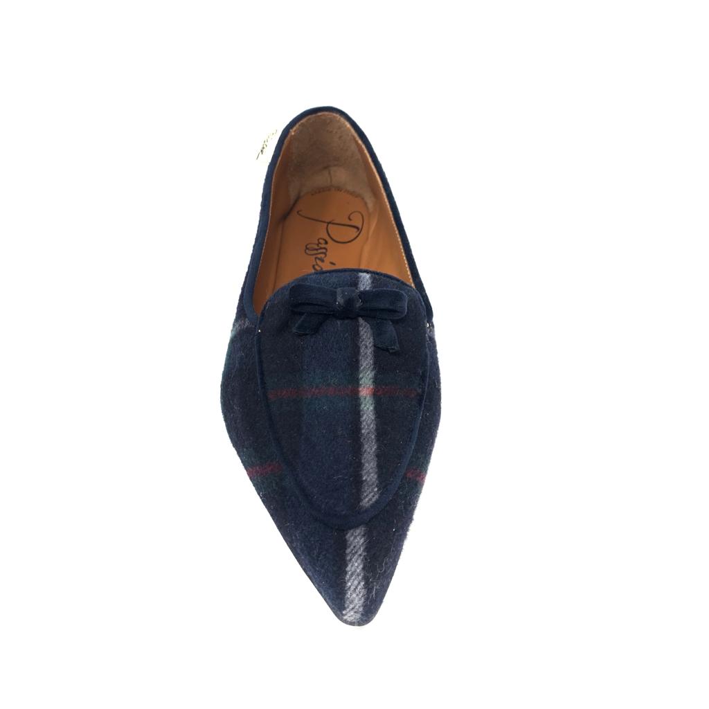 Passion Blanche Grace Lana Tartan Blu Affare Del Giorno